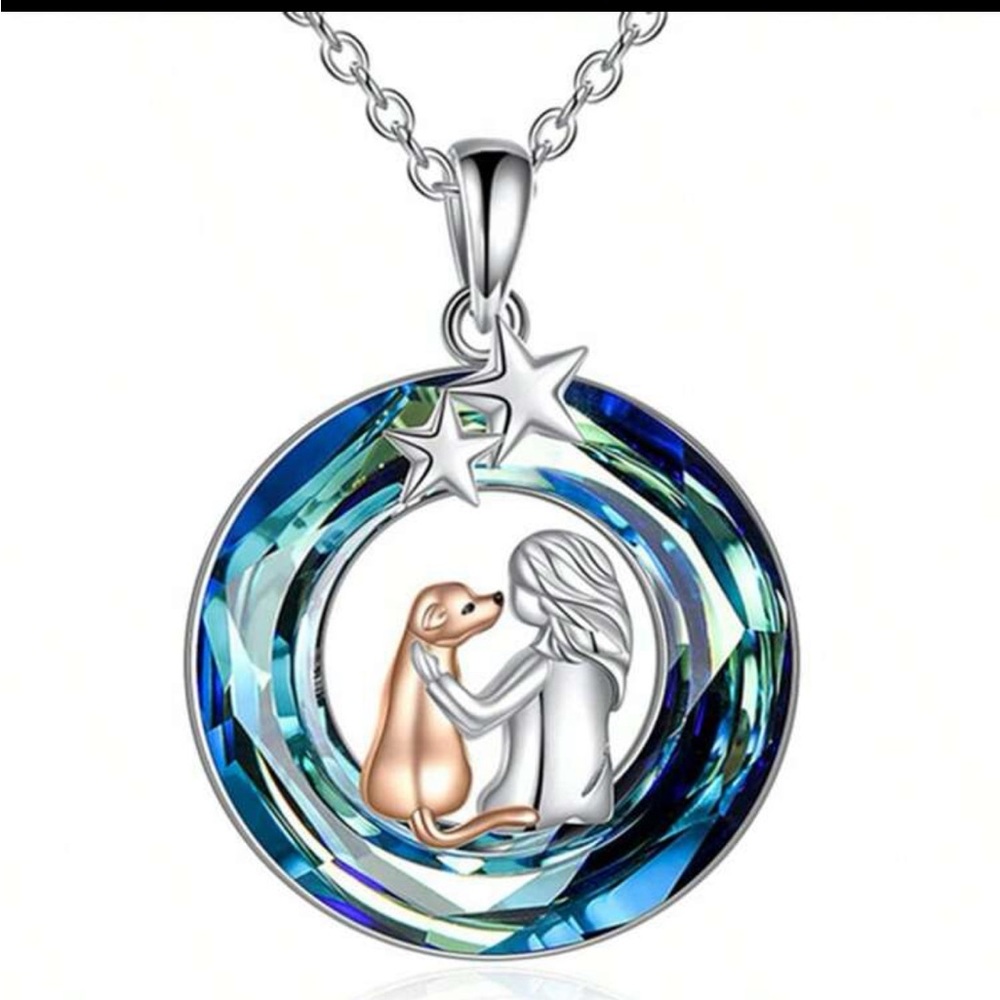 2 FOR $15 BUNDLE Fashionable Owner & Dog Shaped Colorful Pendant